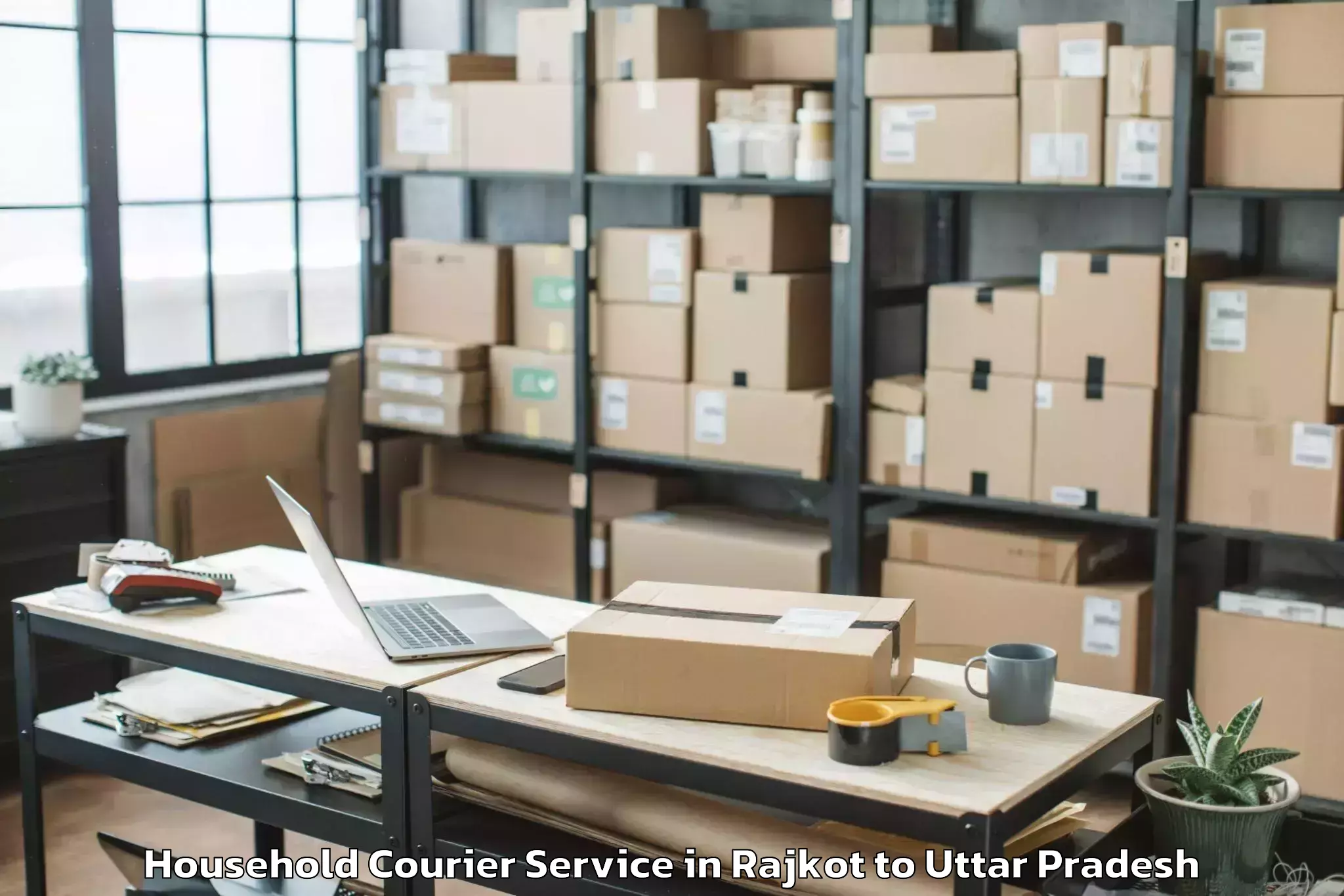 Book Your Rajkot to Maharajganj Household Courier Today